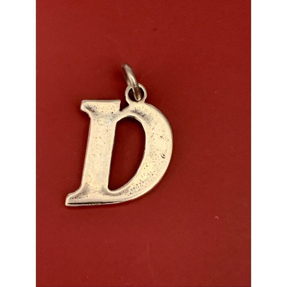 .925 Letter D Sterling Silver Jewelry Charm #alphabet #letter